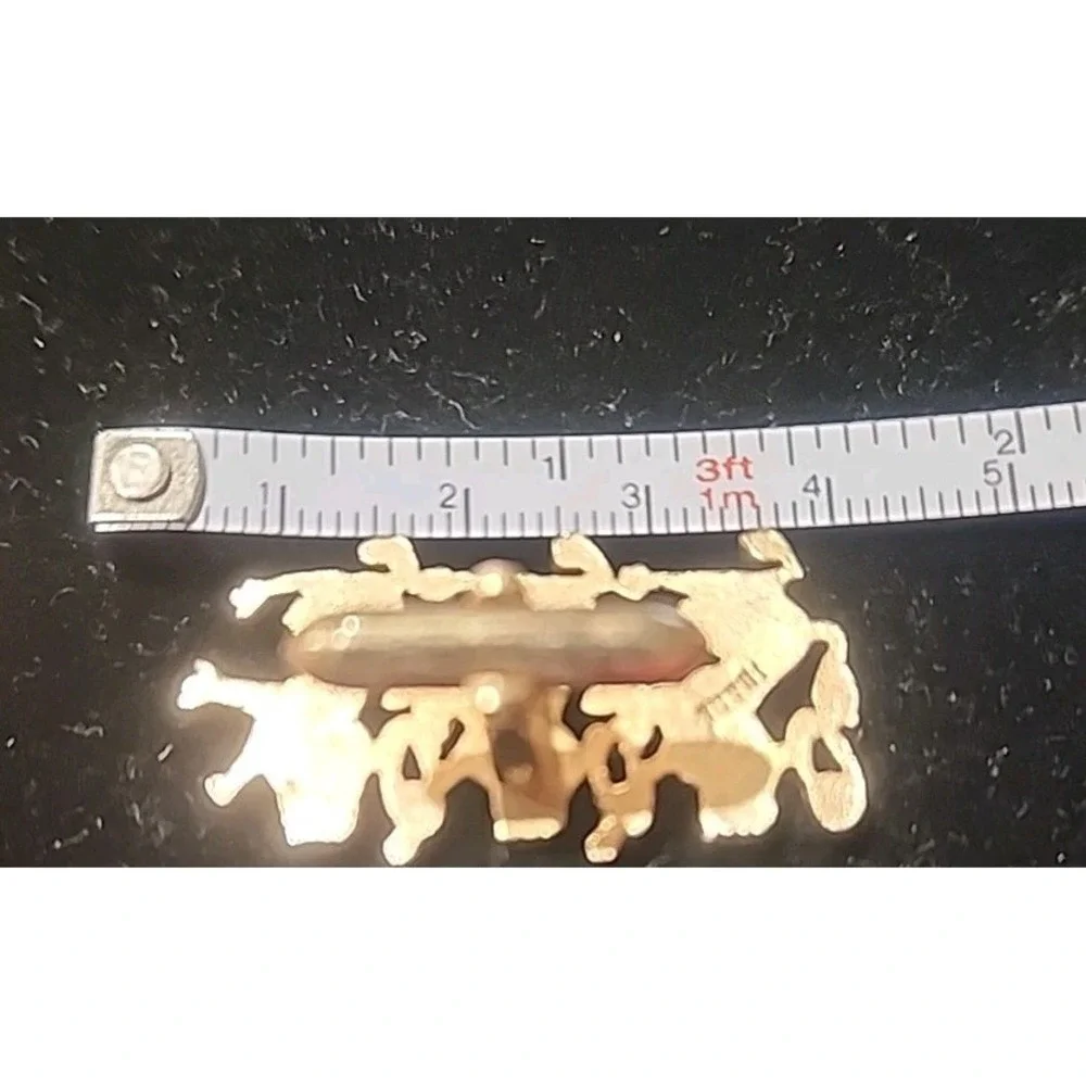 Vintage 3‎ Dancing Gold Tone Lions Cufflinks By SWANK